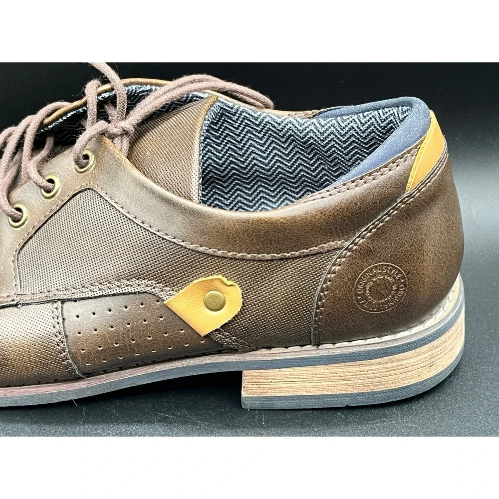 B-52 by‎ Bullboxer Mens Brown Cap Toe Lace Up Dress Shoes Oxford Size 11 Preppy